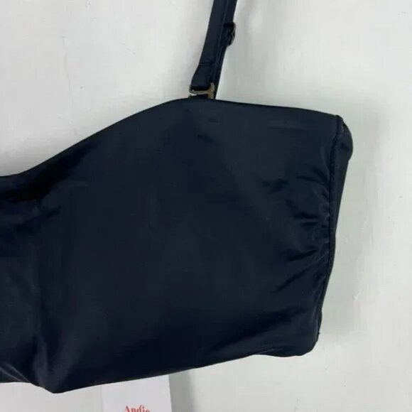 Andie Swim The Bora Bora Black Top Eco Nylon Removable Straps Strapless Small - Picture 4 of 10